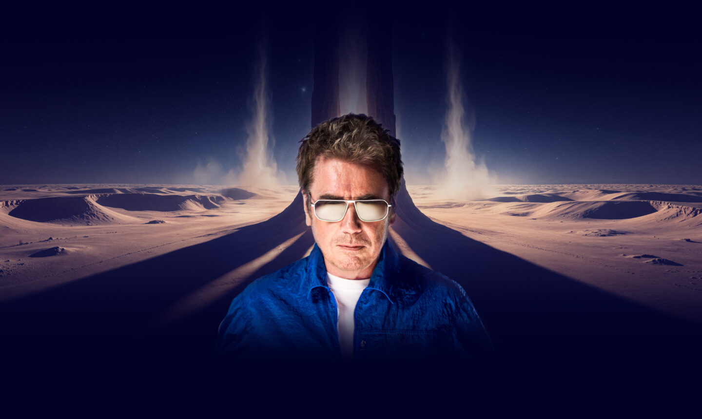 Jean-Michel Jarre az Oxygene & Beyond turné hivatalos promóképén